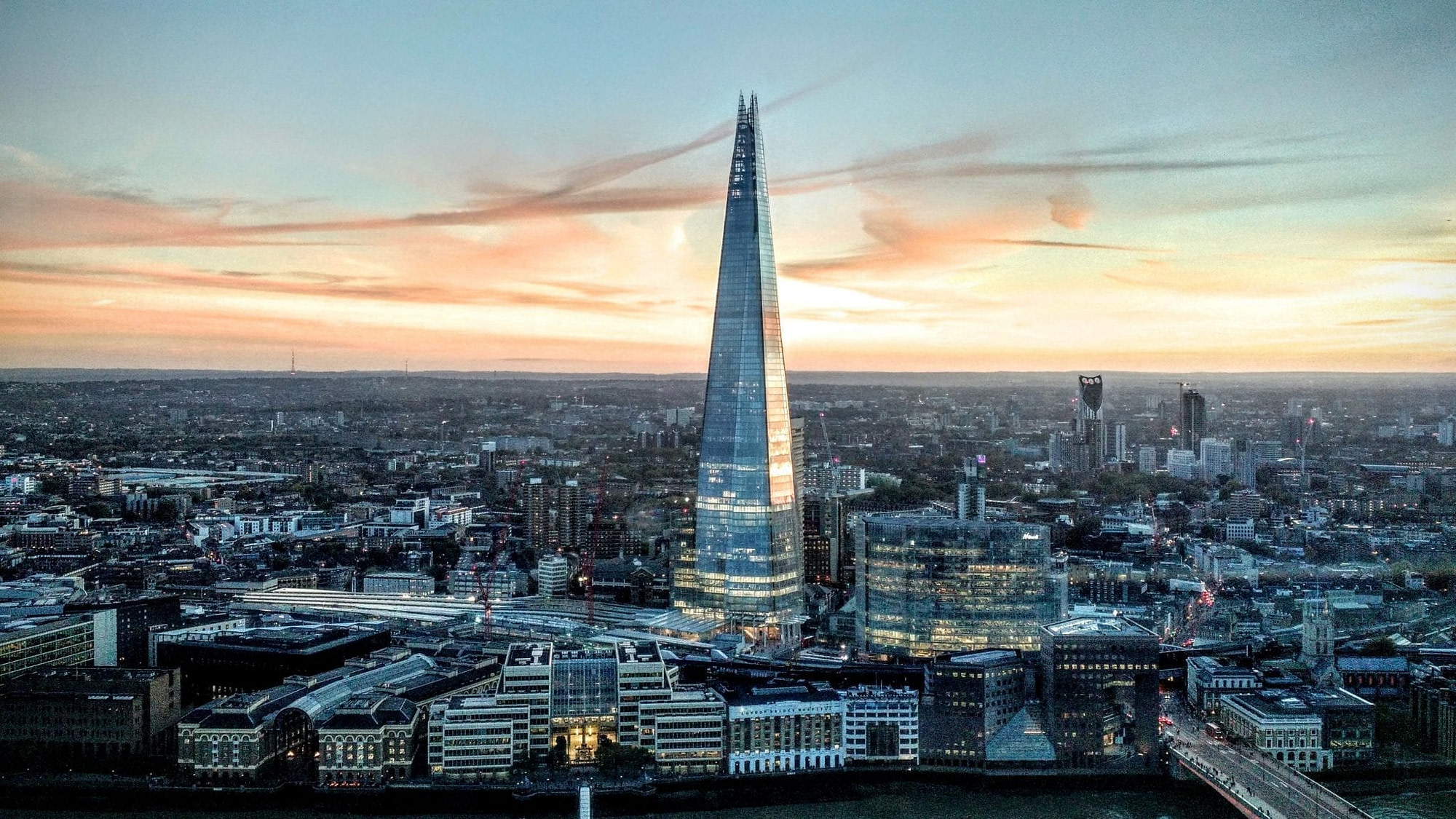 visiting the shard view of london england