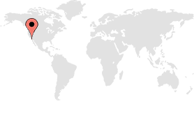 world map los angeles pin