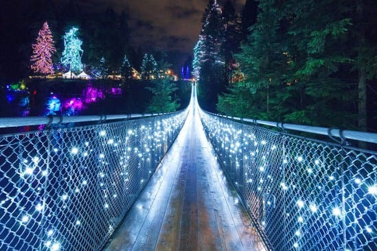 capilano suspension bridge lights